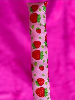 Strawberry print cat kicker toy catnip filled kitty toys cat nip enrichment